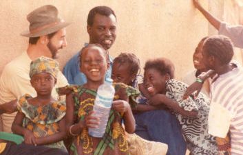 Kids from a village with some CIRPED's volunteers.